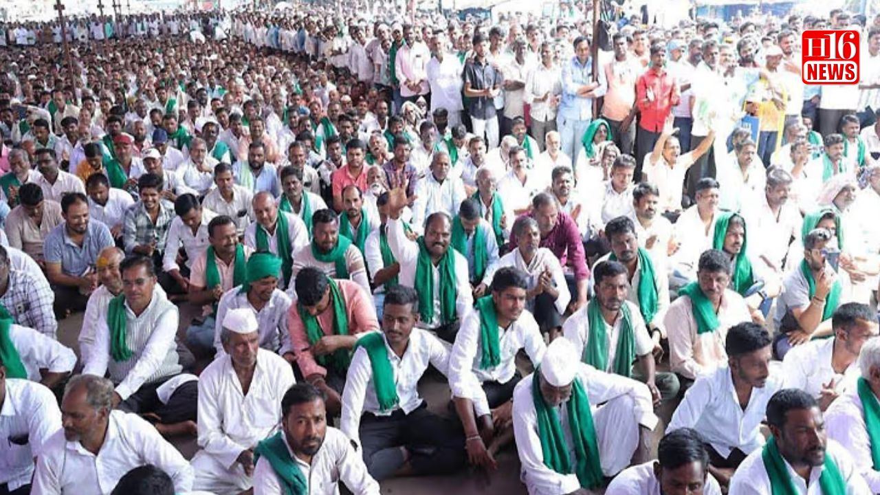 ಬೆಳಗಾವಿ: ಕಬ್ಬಿಗೆ ದರ ನಿಗದಿಗೆ ಆಗ್ರಹಿಸಿ ಪ್ರತಿಭಟನೆ