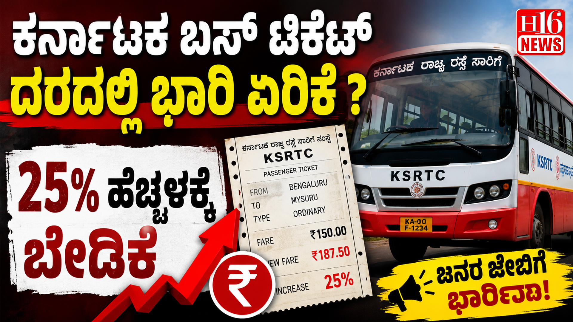 ಕರ್ನಾಟಕ ಬಸ್ ಟಿಕೆಟ್ ದರದಲ್ಲಿ ಭಾರಿ ಏರಿಕೆ ? 25% ಹೆಚ್ಚಳಕ್ಕೆ ಬೇಡಿಕೆ