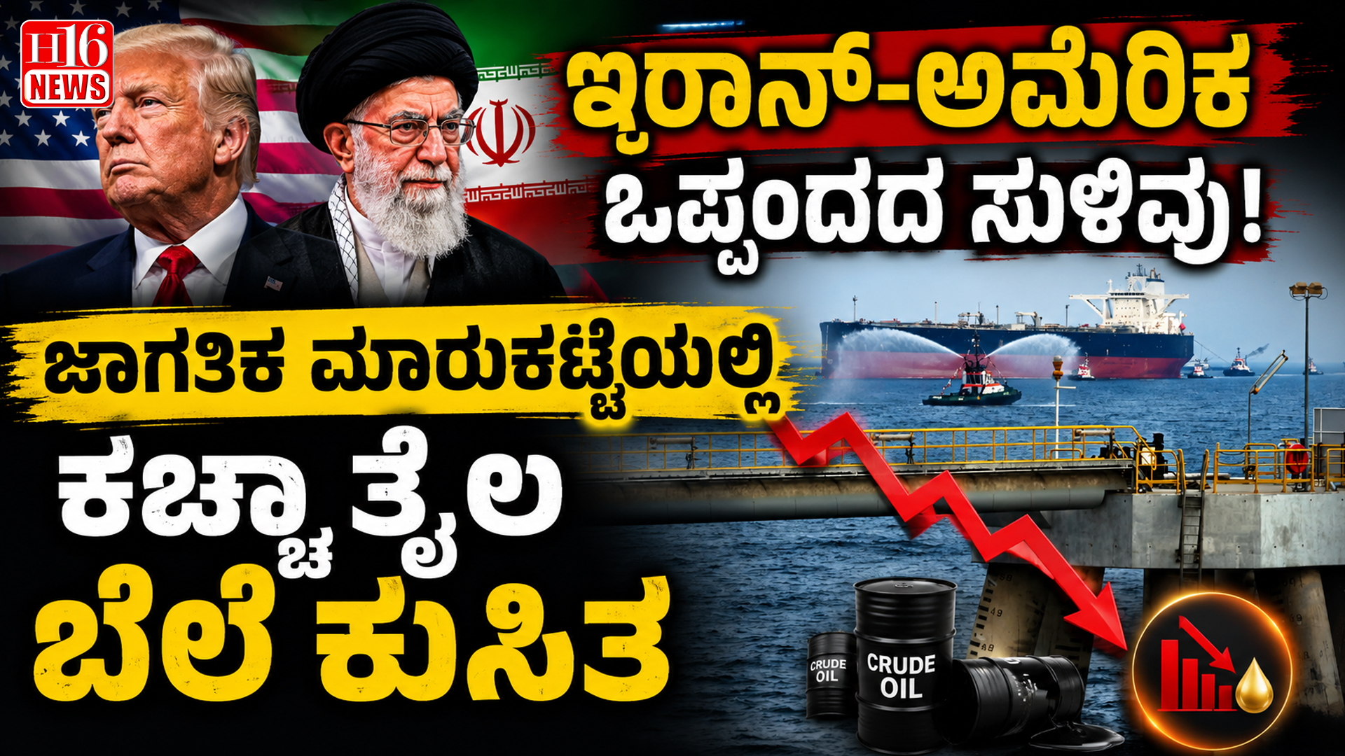ಇರಾನ್-ಅಮೆರಿಕ ಒಪ್ಪಂದದ ಸುಳಿವು: ಜಾಗತಿಕ ಮಾರುಕಟ್ಟೆಯಲ್ಲಿ ಕಚ್ಚಾ ತೈಲ ಬೆಲೆ ಕುಸಿತ